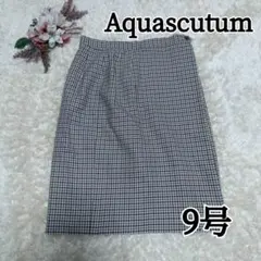 Aquascutu アクアスキュータム スカート チェック柄 毛100%のサムネイル