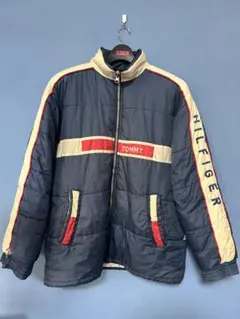 90s TOMMY HILFIGER ビッグロゴ ダウンジャケットトリコロール