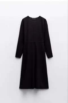 【GW限定値下げ1500円→1000円】ZARA クレープミディワンピース