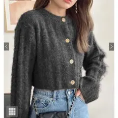 早い者勝ち！ショート丈モヘヤニットカーディガン