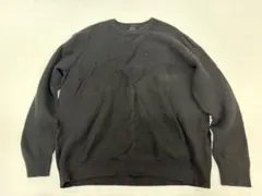 H&M メッシュ編み ブラックセーター XL