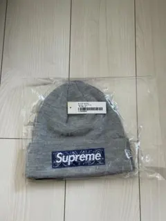 Supreme Bandana Box LogoBeanie グレー
