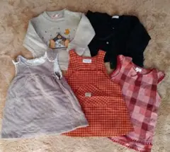 冬物　90cm　キッズ　アウター　トップス　ワンピース　５点セット