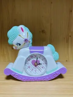 【新品未使用】【レア物】SWIMMER　木馬ちゃん　置時計