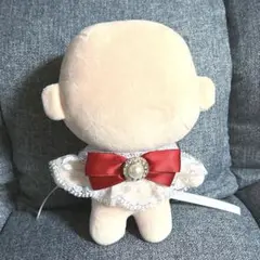 ぬい服 ぬいぐるみ用 15〜17cm リボン 赤 レース