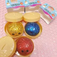 肉まん スクイーズ ラメキラ グリッター せいろ ゴールド 金 赤 青