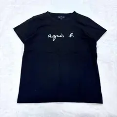 agnes b. アニエスベー　半袖ロゴTシャツ ブラック サイズ2（b4のサムネイル