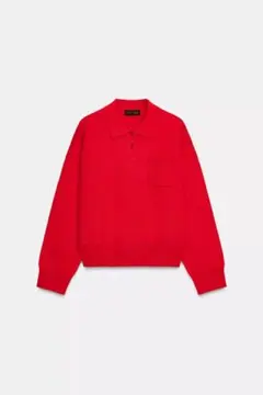 ZARA ポロニット　赤