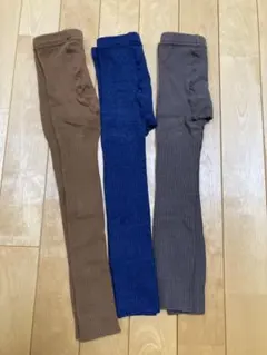 F.Oインターナショナル キッズタイツ3色セット (ブラウン・ブルー)