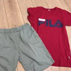 断捨離中‼︎FILA 赤 キッズ　Tシャツ ズボン