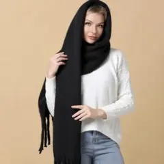 SHEIN 黒　マフラー