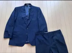 80s GIVENCHY シングルスーツ セットアップ ネイビー ストライプ Mのサムネイル
