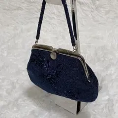 ビーズバッグ　ハンドバッグ　花柄　和装バッグ