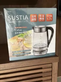 SUSTIA 温度調整ガラス電気ケトル 1.7L SUS-02のサムネイル
