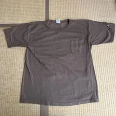 チャンピオン champion 茶色 Tシャツ ポケT L T1011 USA