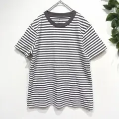 無印良品　半袖Tシャツ　ボーダー　綿100% 伸縮　カジュアル　ナチュラル　M