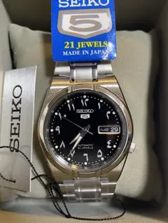 セイコー5 SNK063J5 海外モデル7S26-01H0 自動巻き 黒文字盤 - メルカリ