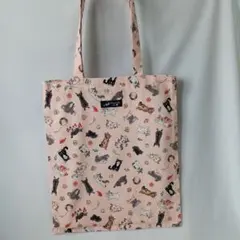 猫柄ピンクトートバッグ★A4サイズ