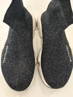BALENCIAGA ラメブラックニットスニーカーのサムネイル