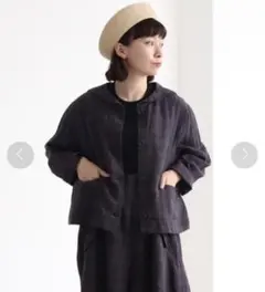 bulle de savon リネン/CHECK セーラージャケットのサムネイル