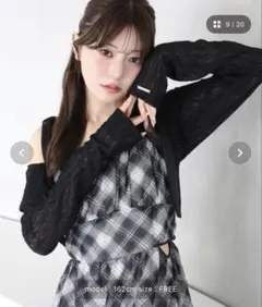 NICE CLAUP ロゴプレート付きフーディーボレロのサムネイル