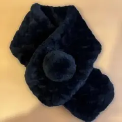 CECIL McBEE ポンポン付きマフラー ブラック　黒マフラー