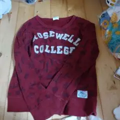 ロズウェルカレッジ 長袖カットソー 赤