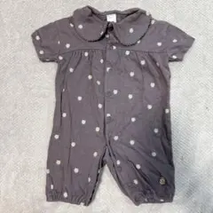 tête à tête 花柄刺繍ロンパース 50〜60