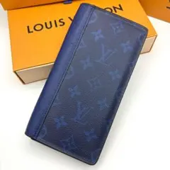 ルイヴィトン モノグラム タイガラマ ポルトフォイユ ブラザ 財布 青
