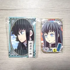 鬼滅の刃 TOGO横浜 缶バッジ / ナムコ追憶回廊ノ導 ステッカー 時透無