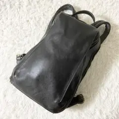 マザーハウス　カゼマトウ　リュック　バックパック　メン　レザー　ブラック