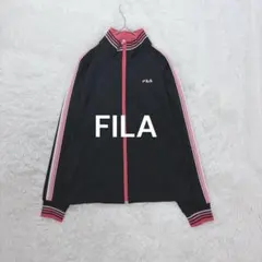 フィラ◆FILA ジップアップジャージ S ネイビー 長袖 スポカジ 薄手 ラメのサムネイル