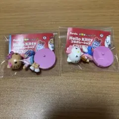 チョコエッグ　ハローキティ　コラボレーション　日焼けギャル　指ハート