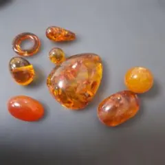 ルース　琥珀カラー　オレンジ➁　ルース　アクセサリー　整理品