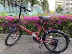 折りたたみ自転車　20型6段ロキシー折り畳みバーミリオンレッドのサムネイル