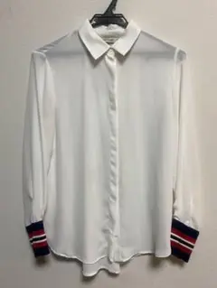 ZARA BASIC ホワイト長袖シャツ