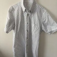 ユニクロDRY NON IRON SHIRT 半袖ボタンダウンシャツ L