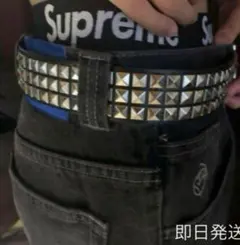 と*ご様 黒 スタッツベルト y2k sk8スケーター bigboy supre