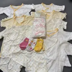 新生児短肌着・コンビ肌着11点セット サイズ50 60 靴下3足セット