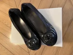 美品　ヒルズアベニュー　カメリア　パンプス　ネイビー　日本製のサムネイル