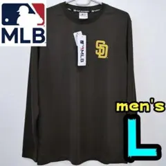 【新品】パドレス　ロンT　L　メンズ　MLB公式　茶　SD　サラサラのサムネイル