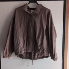 Samansa Mos2 フード付きブラウンジャケット