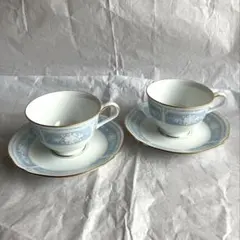 未使用　Noritake ノリタケ レースウッドゴールド カップ ソーサー 2客