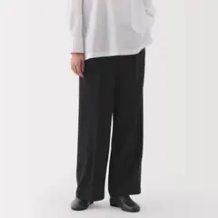 婦人　撥水　タックストレートパンツ