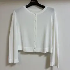 フォクシー　アッパースタンダードカーディガン　 ホワイト　40 washable