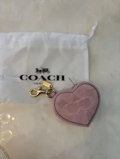 COACH コーチ ミニサドルバッグ チャーム 紫 グラブタンレザー 新品