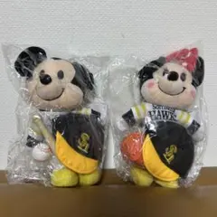 nuiMOS ぬいもーず　ミッキー　ミニー　 ぬいぐるみ ソフトバンクホークス