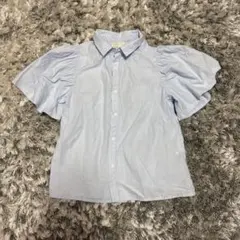 水色 パフスリーブ シャツ 子供 大人 ZARA Girls Kidsのサムネイル