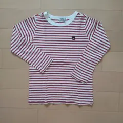 DOUBLE.B 赤白ストライプ 長袖カットソー 120