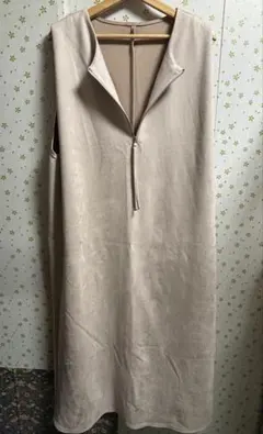 4Lサイズ スエード ノースリーブロングワンピース